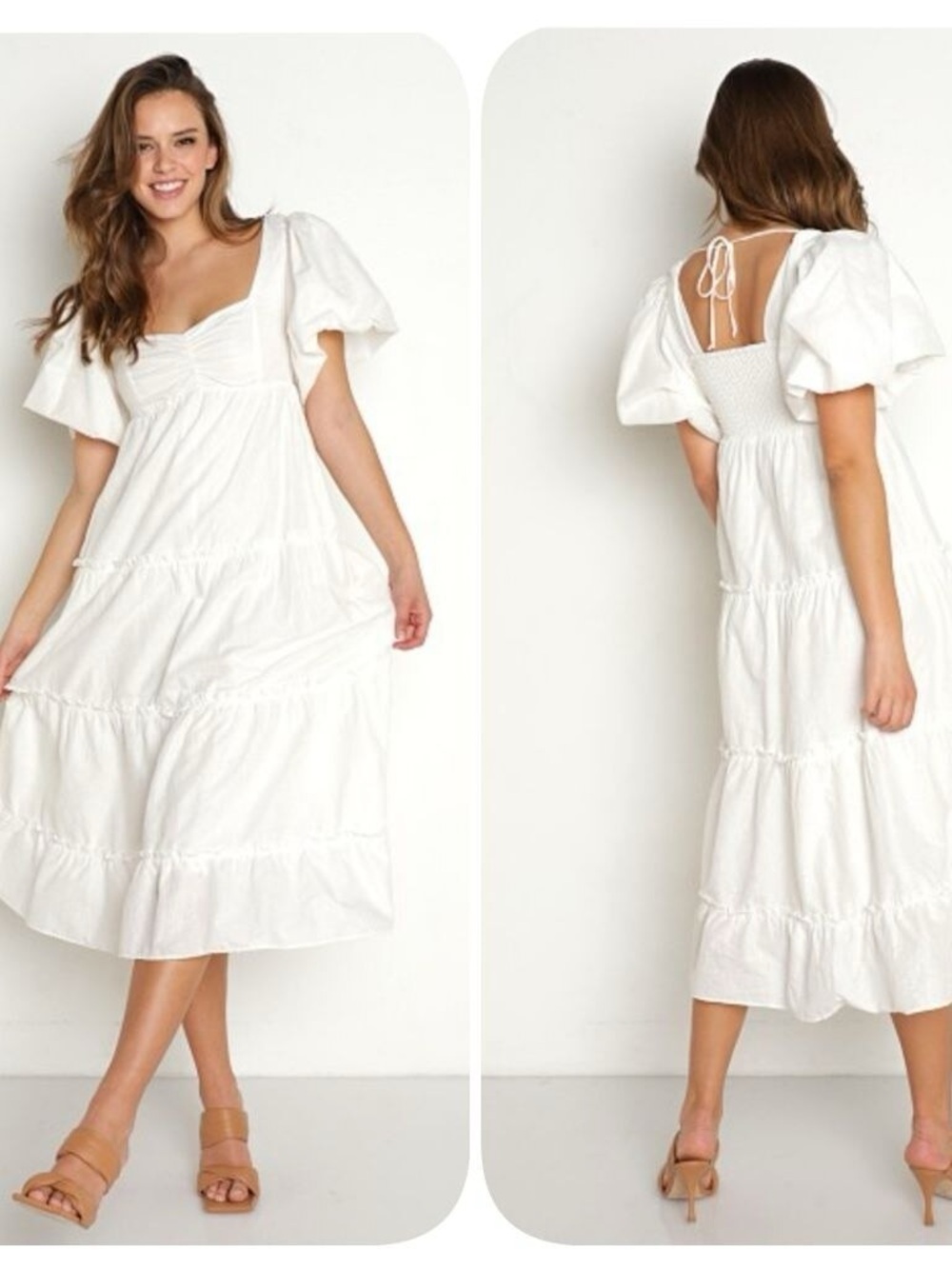 Show Me Your MuMu Odette Midi Dress In White